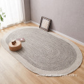 Polypropylene braided Oval shape rugs carpet floor mat
